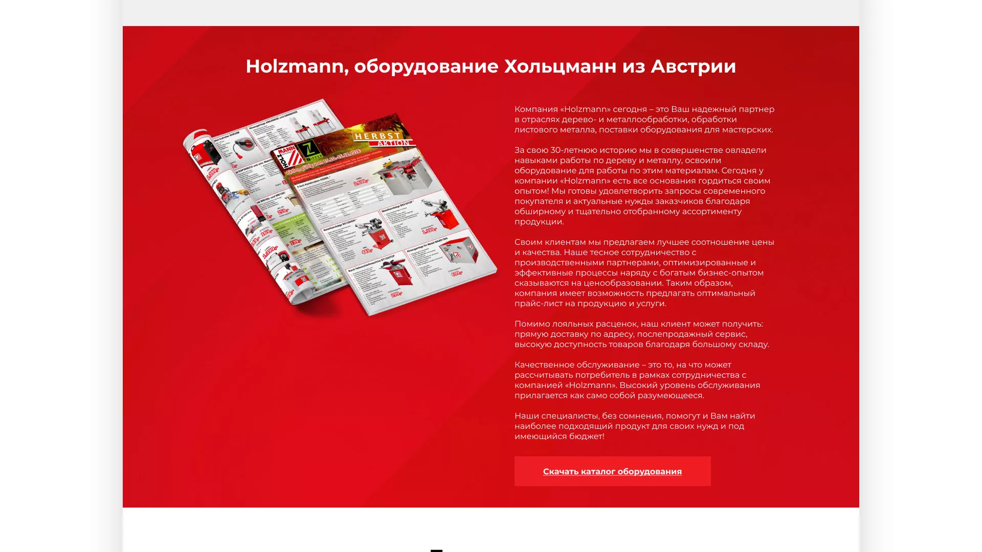 Создание сайта компании «HOLZMANN Maschinen GmbH» в Кудымкаре