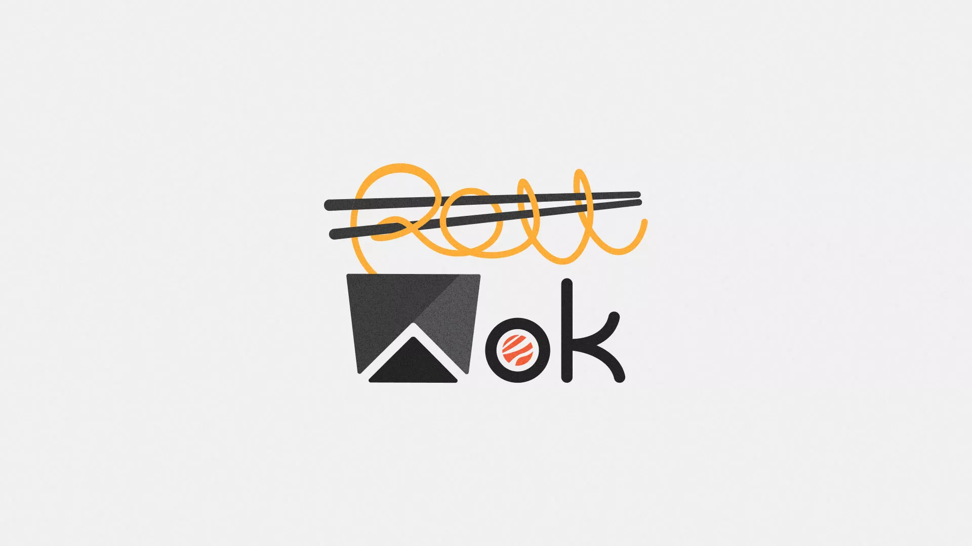 Разработка логотипа суши-бара «Roll Wok Club» в Кудымкаре