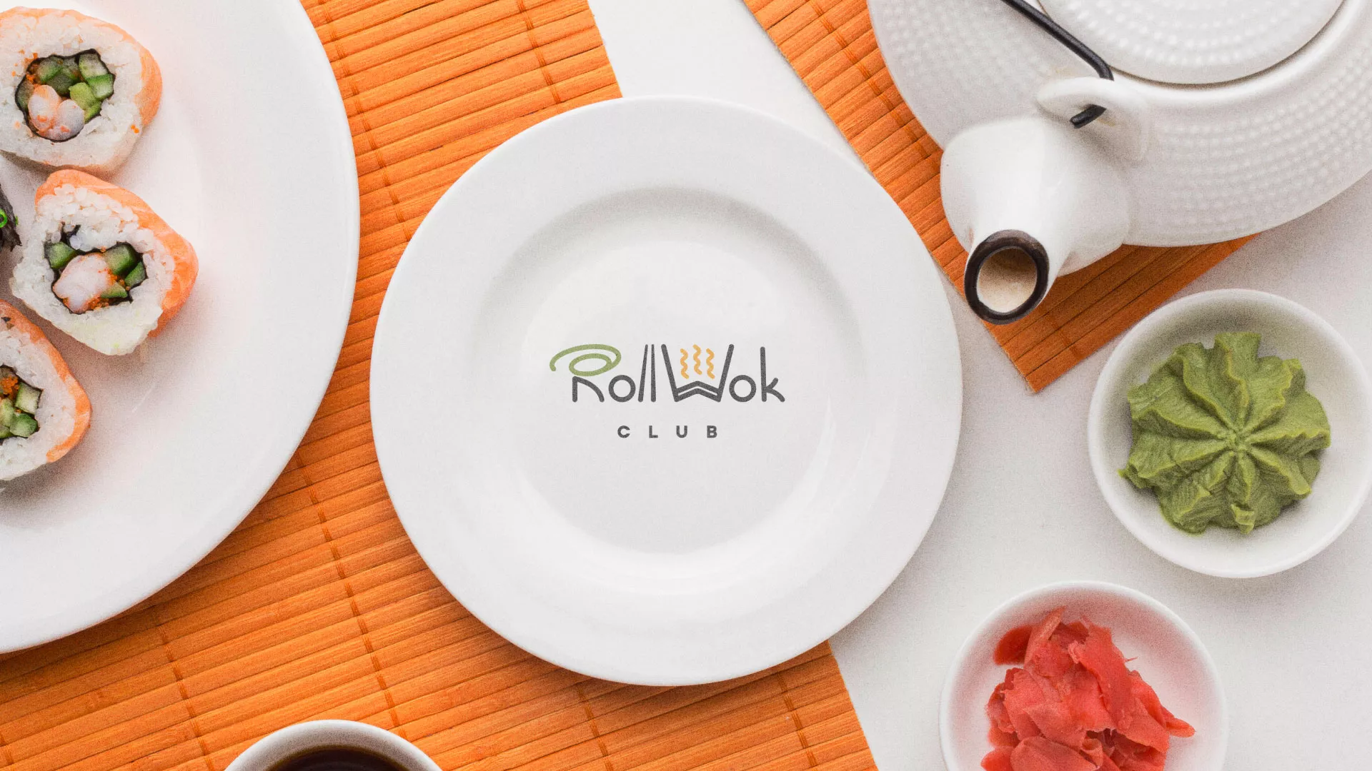 Разработка логотипа и фирменного стиля в Кудымкаре для суши-бара «Roll Wok Club» Разработка логотипа и фирменного стиля в Кудымкаре для суши-бара «Roll Wok Club»